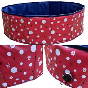 वित्तीय वर्ष Foldable बंधनेवाला गद्दी पोर्टेबल पीवीसी बिल्ली कुत्ते पालतू पानी स्नान धोने स्विमिंग टब पूल - Product Image 3