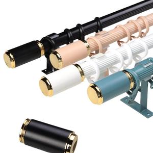 <span class=keywords><strong>Tringle</strong></span> à rideaux moderne à double tête avec support dissimulé silencieux, en aluminium, avec rails métalliques et accessoires pour usage domestique - Product Image 2