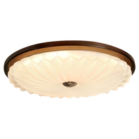 Plafonnier LED rond minimaliste en bois réglable de haute qualité pour salon, chambre à coucher, bureau, maison intelligente