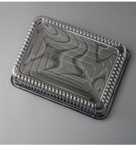Tapa de caja de pastel <span class=keywords><strong>rectangular</strong></span> de 14 pulgadas, contenedor de pastel cuadrado transparente, cúpula de gran capacidad, soporte de caja de panadería reciclable para alimentos - Product Image 6