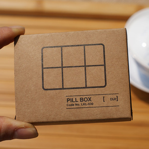 Six Compartment Mini Pill Dispenser White Portable Medicine Storage Box Travel Pill Holder Customizable LKL 030 - Product Image 5