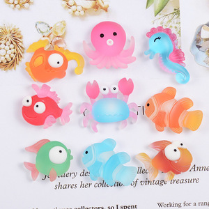 Elementos marinos crema pegamento pequeño agujero hecho a mano horquilla DIY accesorios cuentas resina plástica encantos - Product Image 3