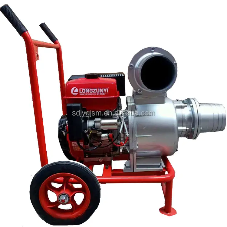 Pompe auto-amorçante diesel à poussée manuelle avec un débit de 6 pouces de 180 mètres cubes par heure