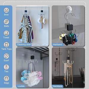 2 supports multi-usages pour ceintures, crochets rotatifs pour cravates et organisateurs de ceintures pour placard - Product Image 6