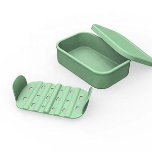 Support de savon anti-fuite en silicone pour la maison, boîte de rangement portable en silicone pour voyage avec couvercle et couche de drainage - Product Image 5