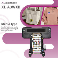 Imprimante DTF UV A3 automatique avec 2 têtes I1600, machine d'impression d'étiquettes 3D de 30 cm pour film TPU AB, imprimante d'autocollants en cristal