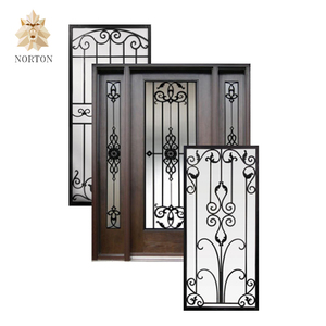 Modern Home Use Wrought Iron Entrance <strong>Door</strong> Beautiful Modern Cast Iron Gate Design NTIRG-004Y - Product Image 1