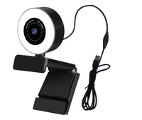 Webcam Full HD USB 1080P HD Streaming avec lumière de remplissage LED Capteur d'image CMOS pour la diffusion en direct et les cours en ligne