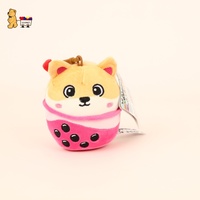 6,5 "Verschiedene Bio-Baumwolle Sherpa Nylon Gummi pals Weiches Spielzeug Bubble Tea Doll PP Baumwoll füllung Made Stoff Flanell Kunststoff