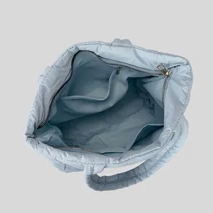 Customize Female Shoulder Bag Large Capacity Puffy Handbag New Nylon Custom Quilted Puffer Tote Bag
