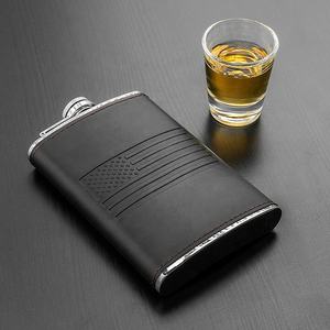 Herbruikbare Kolf Metalen Roestvrijstalen 8 Oz Heupfles Met Kolf Trechter En Pu Leer Voor Russia Minskaya Kristall Cragganmore - Product Image 2