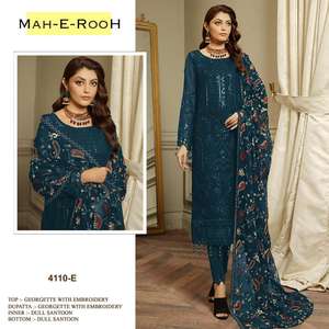 Vêtements indiens et pakistanais Salwar Kameez en matériau semi-cousu de la meilleure qualité, disponibles au prix de gros - Product Image 5