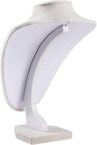 Présentoir à bijoux en bois pour bracelets, avec buste de mannequin en velours de luxe personnalisé et support solide en flanelle blanche - Product Image 6