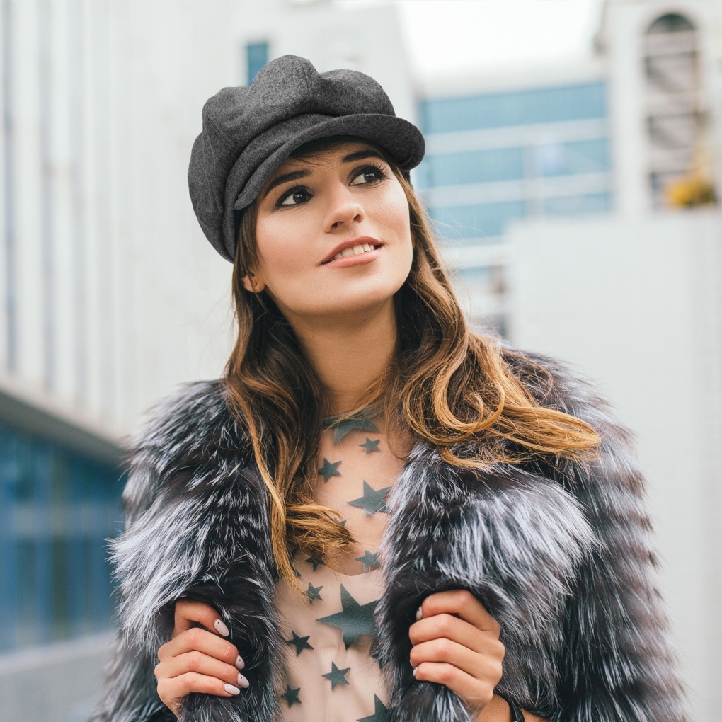 2 Pcs Womens Newsboy Cap Women Retro Classic Visor Newsboy Cabbie Cap Beret Women main image 2