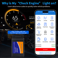 Mini Escáner OBD Automotriz V03H4 con Conexión Inalámbrica Bluetooth ELM327 V1.5 Lector de Códigos Herramienta de Diagnóstico para Coche Super ELM 327
