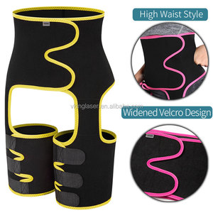 3 trong 1 Neoprene đùi Shaper mồ hôi đùi tông đơ chân Shaper giảm cân giảm béo huấn luyện viên mông nâng lên cơ thể dây kéo nén vành đai - Product Image 5
