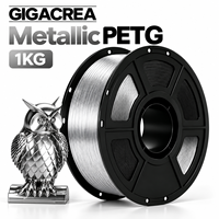 Filamen PETG Metalik Hitam Perak 1.75mm 1KG Grosir Pabrik untuk Printer 3D FDM OEM ODM Pasokan Massal
