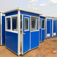 TOPPRE Mini cabine mobile détachable préfabriquée Salle à outils extérieure Planche de jardin Boîte de garde Stand de vente Kiosque de sécurité