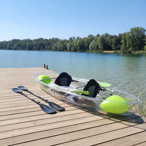 Kayak transparent en plastique épaissi pour <span class=keywords><strong>lac</strong></span> et piscine, idéal pour la photographie, bateau-canot-kayak transparent pour 2 personnes - Offre Spéciale - Product Image 3