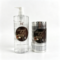 Étiquettes autocollantes personnalisées en vinyle imperméable pour bouteilles de produits de salle de bain : Huile d'argan, Shampoing, Gel douche, Emballages capillaires