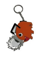Porte-clés de caravane en alliage de zinc argenté de haute qualité, style laiton avec impression offset, motif dessin animé, cadeau de voyage