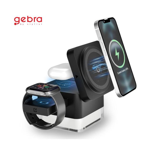 Portable 3-in-1 Multi-Function 10W/15W for Qi Wireless Charging Stand Magnetic Fast Charger Holder Flexible for iPhone 13 & 14
