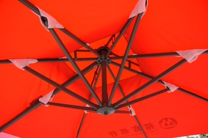 Cadre en <span class=keywords><strong>bois</strong></span> imprimé LOGO personnalisé 3x3M <span class=keywords><strong>Grand</strong></span> <span class=keywords><strong>parasol</strong></span> de jardin extérieur avec protection solaire pour la plage - Product Image 2
