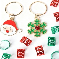 26 pièces DIY Perruques Tresses bouclées Accessoires de Noël Anneaux de cheveux creux pour tresses