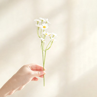 Karangan Bunga Daisy Buatan Gaya Instagram untuk Dekorasi Pernikahan, Pengaturan Tempat, Bunga Plastik Kelas Atas, Gaya Minimalis