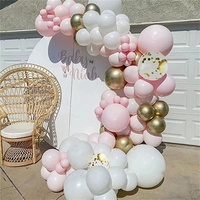 177 pièces de kits d'arche de guirlande de ballons rose, blanc et or pour la décoration de mariage, ballons pour la Saint-Valentin, fournitures pour fêtes