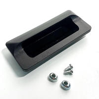 Poignées de meubles en ABS en plastique enduit noir boutons porte d'armoire de meubles poignées de traction dissimulées