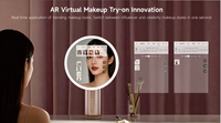 Miroir de maquillage intelligent avec analyseur de peau AI, écran tactile 8 pouces, éclairage LED annulaire, détecteur de soins de la peau pour salon de beauté