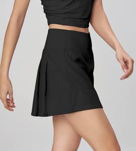 Rok Lipit Khusus Cepat Kering Gaun Tenis Wanita Pakaian Rok Tenis Berkualitas Tinggi Dengan Saku Kemeja - Product Image 4