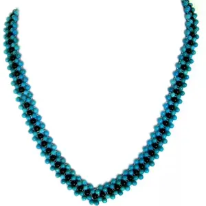 gioielli segno di pace collana di perline turchese