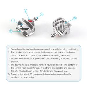 20ps/scheda ortodontico tipo Q autolegatura Roth 022 /Mbt 022 parentesi dentali - Product Image 5