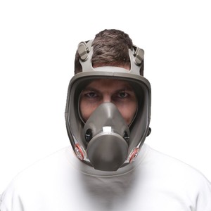 Masque respiratoire intégral Tao Shield en silicone réutilisable, protection chimique, cartouche filtrante pour vapeurs organiques, pour peinture au pistolet - Product Image 5