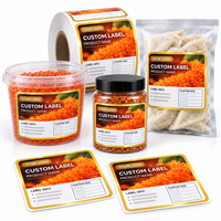 Étiquette alimentaire personnalisée en rouleau, autocollante, imperméable, de qualité alimentaire, imprimée pour l'emballage de bocaux et de bouteilles, conforme à la FDA