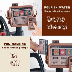 Realistic Shopping Coffee <b>Machine</b> With Lights and Sounds Kitchen Toy Pretend Play Food Set for Toddles - Product Image 4