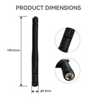 Antenne WiFi 2,4 GHz 2dBi omnidirectionnelle en caoutchouc SMA mâle pour routeur, module Bluetooth Zigbee IoT, amplificateur de signal