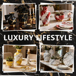 Bol à dîner en marbre de qualité supérieure, fait à la main au Maroc, décor de fête à domicile, motif géométrique, construction durable, personnalisable - Product Image 6