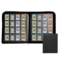 Modernqiu Porte-cartes en cuir PU à 16 poches, album pour cartes de jeu, collection de cartes