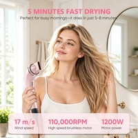 Sèche-cheveux professionnel haute vitesse à infrarouge et plasma, avec huile essentielle, 110 000 tr/min, ionique, pour salon, vente en gros
