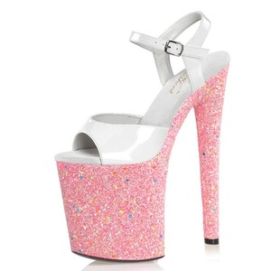 Sandali con Tacco Alto 20 cm Scarpe da Sposa con Plateau Tacco 8 Pollici Sexy per Pole Dance e Nightclub - Product Image 2
