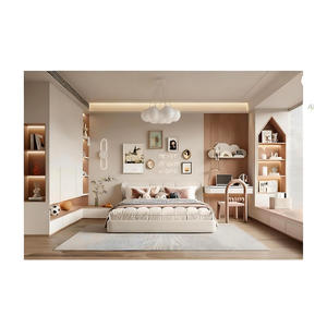Ensemble de chambre à coucher en bois sur mesure pour toute la maison, style moderne et luxueux, avec rangement pour appartement - Product Image 1