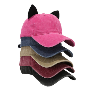 Casquettes de baseball vintage 6 panneaux en sergé de coton délavé et vieilli, logo brodé personnalisé, style sportif, conception d'image prise en charge, pêche - Product Image 4