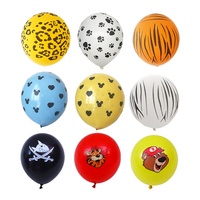 Articles de décoration pour fêtes d'anniversaire d'enfants à bas prix, fournitures, fournisseur de ballons en latex imprimés avec logo et motif personnalisé pour enfants