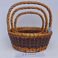 Ecologisch verantwoorde rieten mand van geschild wilgenhout, traditioneel handwerk, waterdicht gecoat, Boheems/rustiek fruitmandje