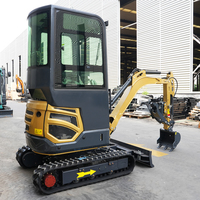 Mini-excavatrice à chenilles en caoutchouc de 1,8 tonne, prix abordable, norme EPA EURO 5, pour aménagement paysager, micro-pelle hydraulique diesel pour usage domestique
