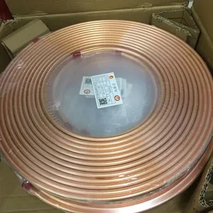 1/4 3/8 "15เมตรม้วนแพนเค้กขดลวดทองแดง ASTM B280 5/8เครื่องปรับอากาศท่อทองแดง