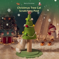 Arbre à chat de Noël en sisal naturel, colonne à gratter pour chat, simulation de pelouse, grande taille, résistant à l'usure et aux griffures
